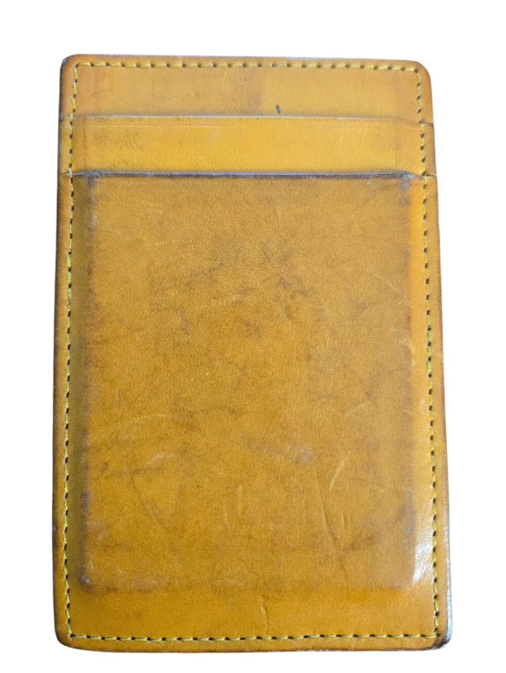 J. Crew Mustard Tan Leather Magic Wallet